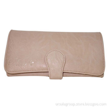 Ladies' wallet with inside credit card slots and tab for closure